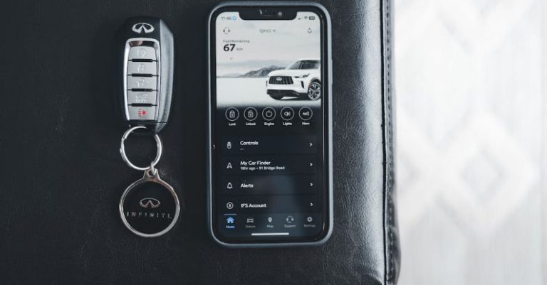 App Lifecycle - A smart phone and key fob on a black leather couch