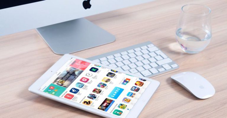 App Design - White Tablet Computer on Apple Magic Keyboard Near Apple Magic Mouse