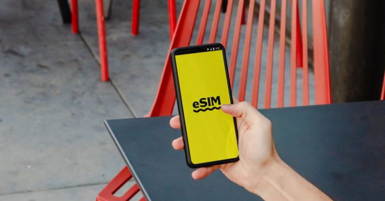 App Monetization - eSIM Graphic on Smartphone Screen