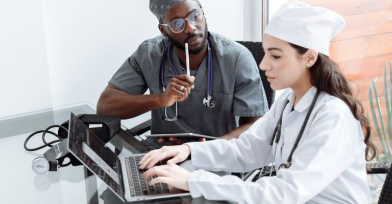 Collaboration Tools - Medical Professionals in Their Scrub Suits